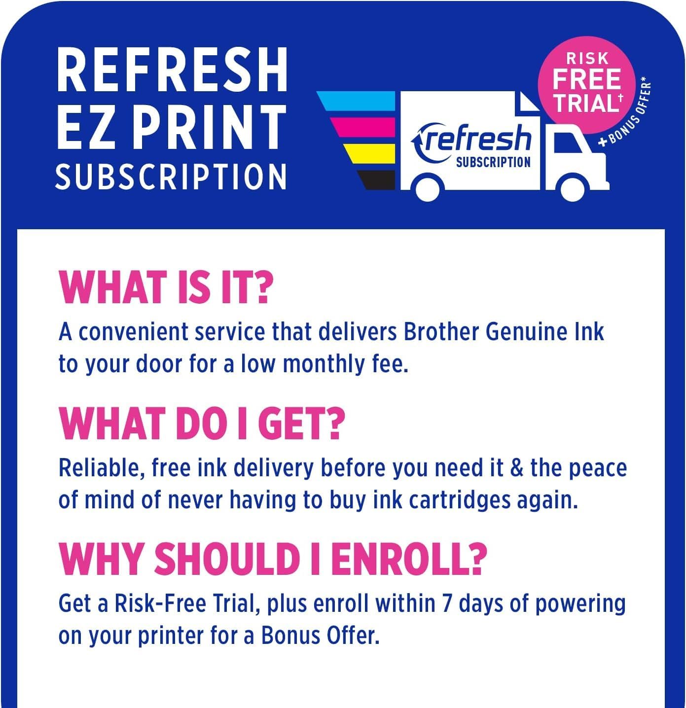 Brother MFC-J1012DW Wireless Colour Inkjet All-in-One Printer with Mobile Device and Duplex Printing, for Home Office and Personal Use, Refresh Subscription Ready - Image 6