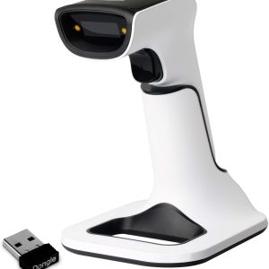 ScanAvenger Wireless Portable 1D&2D with Stand Bluetooth Barcode Scanner: 3-in-1 Handheld Scanner, Rechargeable Battery for Inventory - USB Bar Code/QR Reader (1D&2D with Next Gen Stand)