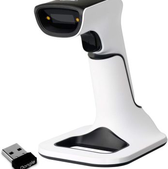ScanAvenger Wireless Portable 1D&2D with Stand Bluetooth Barcode Scanner: 3-in-1 Handheld Scanner, Rechargeable Battery for Inventory – USB Bar Code/QR Reader (1D&2D with Next Gen Stand)
