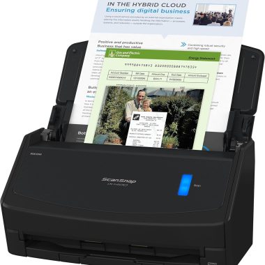 ScanSnap iX1400 High-Speed Simple One-Touch Button Color Document, Photo & Receipt Scanner with Auto Document Feeder for Mac or PC, Black